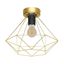 Tarbes Brushed Brass Geometric LED Ceiling Light 12.8"