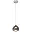 Zin Chrome Mesh LED Mini Pendant with Smoke Glass Shade