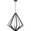 Everest Matte Black 8-Light LED Integrated Crystal Chandelier