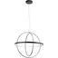 Arvo Matte Black LED Globe Chandelier with Polycarbonate Shade