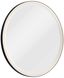 Sleek Round Matte Black LED Bathroom Mirror with Frosted Acrylic Shade