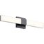 Neltev 24" Bronze LED Linear Bath Vanity Light with White Shade