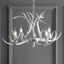 Eldora Rustic 26" Chrome Resin Antler 4-Light LED Chandelier