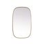 Brass Oval Metal Frame Bathroom Mirror