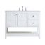 Theo 42" White Calacatta Quartz Single Bathroom Vanity