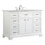 Americana 48" White Wood Single Bathroom Vanity with Marble Top