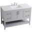 Aubrey 48" Gray Single Quartz Top Bathroom Vanity