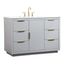 Blake 48" Gray MDF Single Bathroom Vanity with Gold Hardware