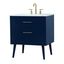 Modern Blue 30" Freestanding Bathroom Vanity with Porcelain Sink