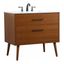 Boise 36" Teak MDF Single Bathroom Vanity with Porcelain Sink