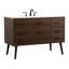 Walnut 48" Freestanding Bathroom Vanity with Engineered Marble Top