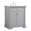 Clarence 30" Gray Marble Top Single Bathroom Vanity