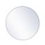 Contemporary 42" White Wood Rectangular Wall Mirror