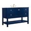 Metropolis Blue 48" Solid Wood and MDF Single Bathroom Vanity with Marble Top