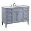 Park Avenue 48" Gray Marble Top Single Bathroom Vanity