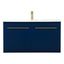 Blue 36" Wall-Mount Single Bathroom Vanity with Quartz Top