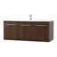 Walnut 48" Floating Single Bathroom Vanity with Quartz Top