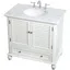 Rhodes 36" Coastal White Single Bathroom Vanity with Marble Top