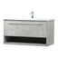 Gray Wall-Mount Single Bathroom Vanity with Quartz Top