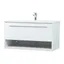 White Wall-Mount Single Bathroom Vanity with Quartz Top