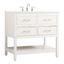 Sinclaire 36" White MDF Bathroom Vanity with Calacatta Marble Top