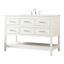 Sinclaire 48" White MDF Bathroom Vanity with Marble Countertop