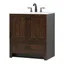 Espresso 30" Freestanding Single Bathroom Vanity with Porcelain Sink