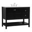 Theo 42" Black Solid Wood Single Bathroom Vanity