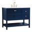 Theo 42" Blue Solid Wood Bathroom Vanity with Gold Hardware