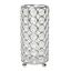 Elipse 6.75" Chrome Base Crystal Decorative Vase & Candle Holder