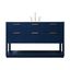 Elegant Blue 54" Freestanding Bathroom Vanity with Gold Hardware