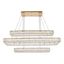 Elegant Monroe 50" Gold LED Crystal Triple Pendant Light