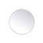 Elegant Rowan Contemporary Silver Round Wood Mirror 45"