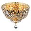 Elegant Gold 10" Flush Mount Chandelier with Royal Cut Clear Crystals