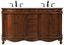 Teak Brown Double Freestanding Vanity with Quartz Countertop