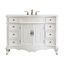 Antique White 48" Freestanding Single Vanity with Quartz Top