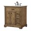 Driftwood Single Bathroom Vanity with Carrara Marble Top