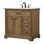 Driftwood Single Freestanding Bathroom Vanity with Marble Countertop