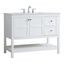 Theo 42" White Calacatta Quartz Single Bathroom Vanity