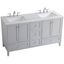 Sommerville 60" Gray Double Quartz Top Bathroom Vanity