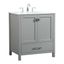 Gray 30" Single Bathroom Vanity with Quartz Top