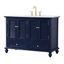 Rhodes 48" Blue Solid Wood Bathroom Vanity with Marble Top