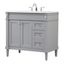 Gray 36" Single Bathroom Vanity with Quartz Top