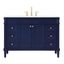 Blue and Gold 48" Freestanding Bathroom Vanity with Engineered Marble Top