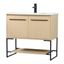 Sloane 36" Maple Single Bathroom Vanity with Black Metal Hardware