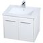 White 24" Porcelain Top Floating Bathroom Vanity