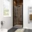 Elegant Frameless Pivot Shower Door with Matte Black Finish, 32"W x 72"H