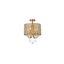 Elegant Brass and Crystal 14" Flush Mount Ceiling Light