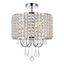 Elise Chrome 14" Crystal Lattice Flush Mount Ceiling Light