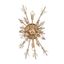 Satin Brass Crystal Starburst 4-Light Wall Sconce